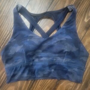 Born Primitive X-Factor sports bra, blue camo, size M